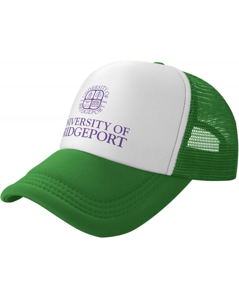 University of Bridgeport Logo Trucker Hats for Both Men and Women - Mesh Baseball Snapback Hats Green $20.21 Baseball Caps