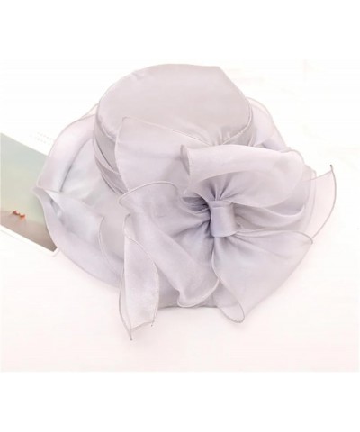 Vintage Organza Top Hat Wedding Dress Hat Summer Beach Sunscreen Visor Hat 3 $13.65 Sun Hats