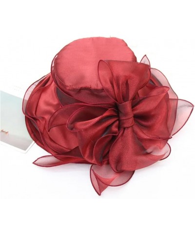 Vintage Organza Top Hat Wedding Dress Hat Summer Beach Sunscreen Visor Hat 3 $13.65 Sun Hats