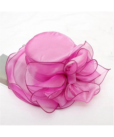 Vintage Organza Top Hat Wedding Dress Hat Summer Beach Sunscreen Visor Hat 3 $13.65 Sun Hats