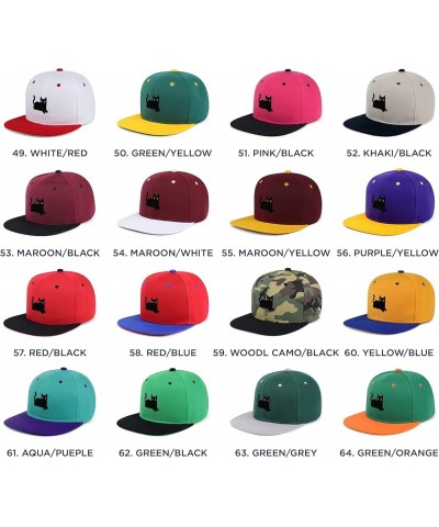 Black Cat Hip-Hop Snapback Hat Embroidered Baseball Cap Cat Mom 61. Aqua/Purple $13.24 Baseball Caps