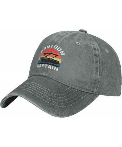 Pontoon Captain Cowboy Hat Baseball Cap Women Trucker Hat Men Dad Hat Adjustable Hat Outdoor Snapback Hat Black Gray $10.56 B...