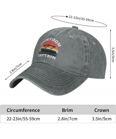 Pontoon Captain Cowboy Hat Baseball Cap Women Trucker Hat Men Dad Hat Adjustable Hat Outdoor Snapback Hat Black Gray $10.56 B...