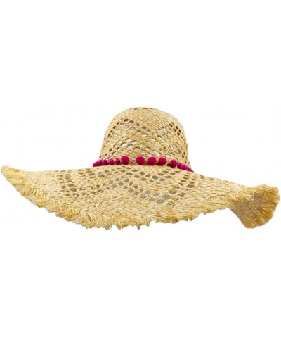 Outdoor Hand-Woven Paper Straw Hat French Elegant Flat Edge Concave and Convex Top Summer Sun Hat Beach Hat 30 $19.59 Sun Hats