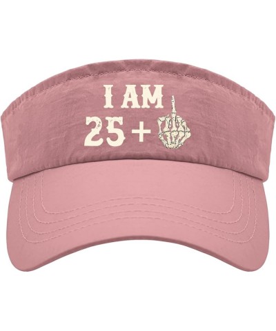 I Am 25 Plus 1 Middle Finger for A 26th Birthday Hat Sun Visor Hats for Women Visors Flodable Golf Pink $10.32 Sun Hats