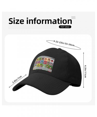 Beige Fashion Baseball Cap Hat Men Women Corduroy Cute Monkey Picture Black $9.77 Baseball Caps