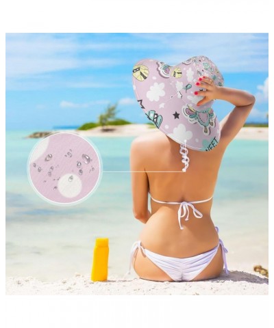 Sun Beach Hat Cute Funny Owls Wide Brimmed Sunhats with Chin Strap Summer Hat UPF Visor UV Protection Cap for Women Outdoor F...