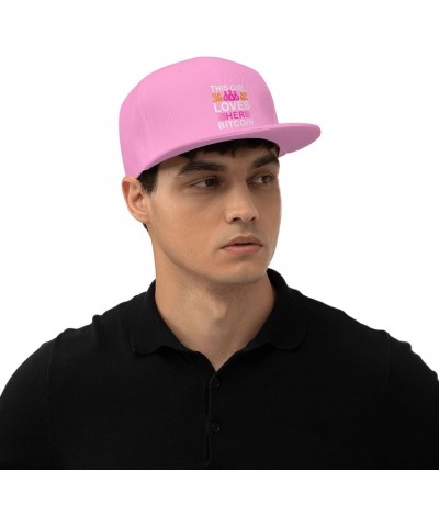 Adjustable This Girl Loves Her Bitcoin Bitcoin Snapback Hat for Men Women Baseball Cap Dad Hats Pink $12.43 Baseball Caps