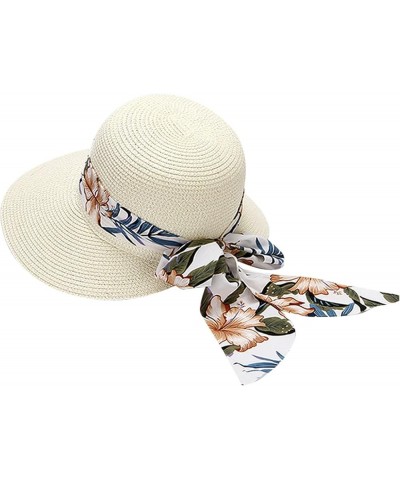 Panama Hat Sun Hats for Women Men Wide Brim Fedora Hat UV UPF 50+ Foldable Packable Summer Straw Beach Hat D3-d $10.25 Sun Hats