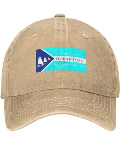 Flag of Oceanside, California Dad Hat Vintage Baseball Cap for Men Women Hats Gifts Trucker Caps Natural $11.15 Baseball Caps