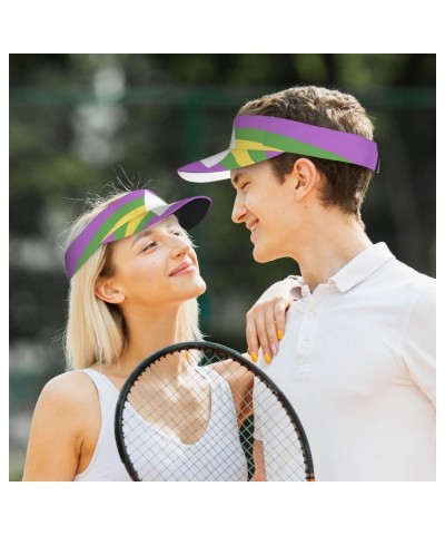 Sun Visors Brazillian Intersex Pride Flag Sunscreen Sport Baseball Empty Top for Women Men Black $15.00 Visors