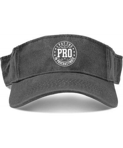 I Put The Pro Procrastinate Hats Visors for Men Running Cap Retros Visor Allblack $12.58 Visors