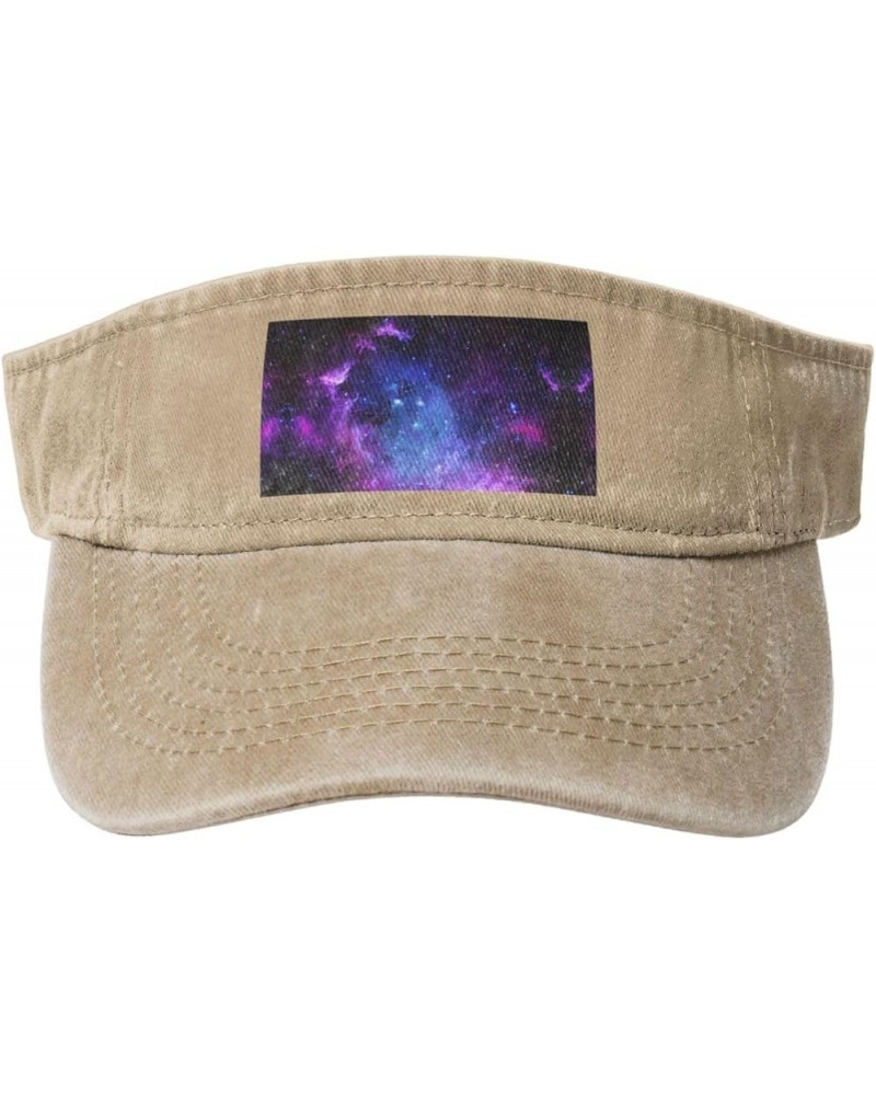 Universe Galaxy Star Space Sun Visor Hats,Open Top Hat for Women and Men,Fishing-Hats,Adult Sunscreen Visor Cap Natural $10.9...