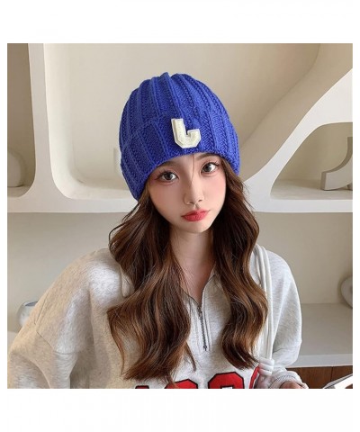 Winter Warm Skullies Beanies Women Letter Knitted Hats Outdoor Sports Cycling Melon Caps Beige $12.48 Skullies & Beanies