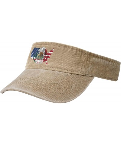 America Mexico Flag Sport Sun Visor Hat Cotton Ball Caps Empty Top Baseball Sun Cap Natural $11.72 Visors