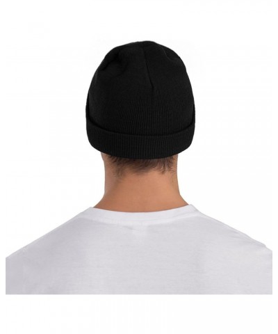 Retro Bigfoot Silhouette Soft Stretch Warmth Beanie,Men Women Cuffed Thick Skull Knit Hat Cap Black $9.44 Skullies & Beanies