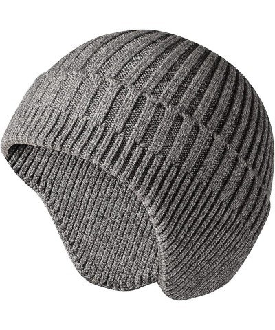 Hat Winter Men for Women Womens Warm Cap Knit Knitted Earflap Baseball Caps Windproof Hat Women B-grey $11.85 Skullies & Beanies