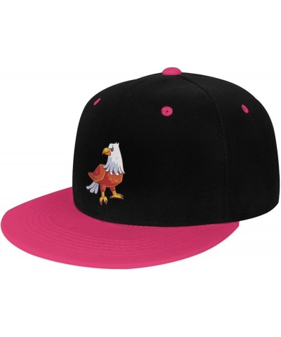 Domineering Eagle Snapback Hat for Men Women Baseball Cap Trucker Flat Bill Hats Dad Caps Pink $11.15 Baseball Caps