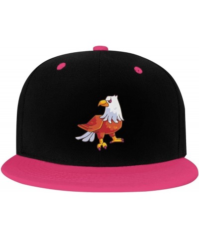 Domineering Eagle Snapback Hat for Men Women Baseball Cap Trucker Flat Bill Hats Dad Caps Pink $11.15 Baseball Caps