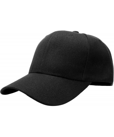 2pcs Baseball Cap for Men Women Adjustable Size for Outdoor Activities Black/Navyred $9.71 Baseball Caps