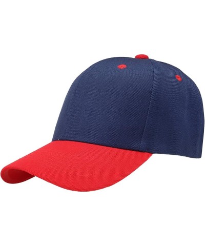 2pcs Baseball Cap for Men Women Adjustable Size for Outdoor Activities Black/Navyred $9.71 Baseball Caps