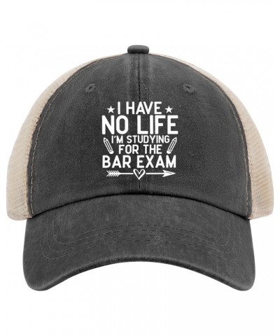 I Have No Life I'm Studying for The Bar Exam Sun Hat Sports Hat AllBlack Mens Sun Hat Gifts for Boyfriends Workout $10.70 Sun...