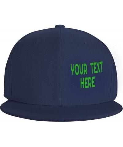 Custom Hats,Custom Text Caps Your Design Here,Add Your Own Text and Design,Classic Mens Womens Trucker Hat Navy Blue-2 $7.12 ...