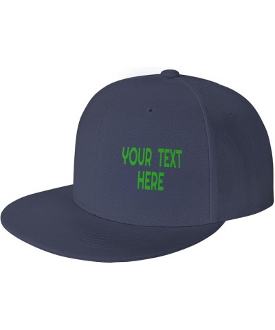 Custom Hats,Custom Text Caps Your Design Here,Add Your Own Text and Design,Classic Mens Womens Trucker Hat Navy Blue-2 $7.12 ...