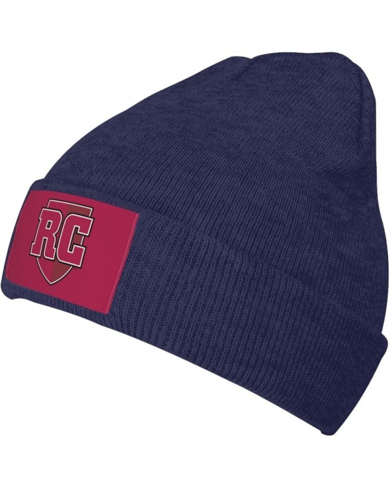 Roanoke College Logo Stretch Beanie Knit Hat for Men Women Winter Fall Spring Warm Cap Navy Blue $13.67 Skullies & Beanies