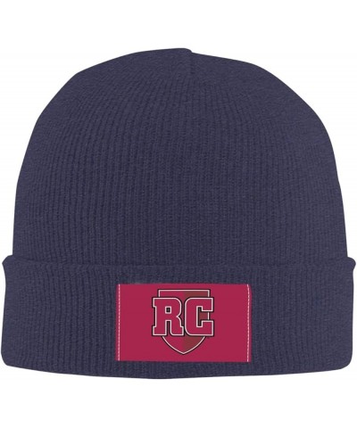 Roanoke College Logo Stretch Beanie Knit Hat for Men Women Winter Fall Spring Warm Cap Navy Blue $13.67 Skullies & Beanies