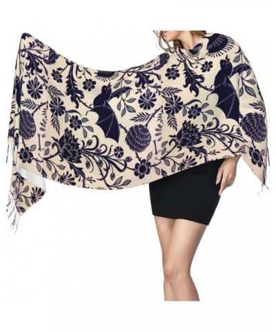 Beagle Patterns Print Tassel Scarf -Women'S Thick Large Blanket Shawl Scarf Winter Warm Shawl Scarf, Bat Pattern $16.44 Scarves