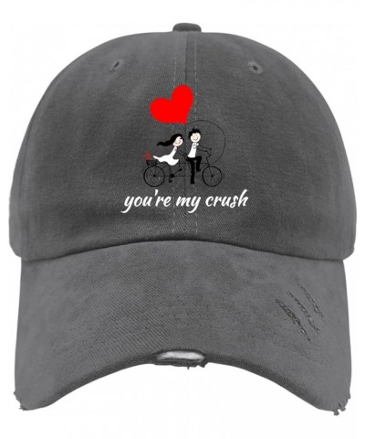 Cool Hats for Men Valentines Day Summer Caps for Women Fashionable Hat Trendy You're My crushh Sun Visor Hat Dark Grey $9.27 ...