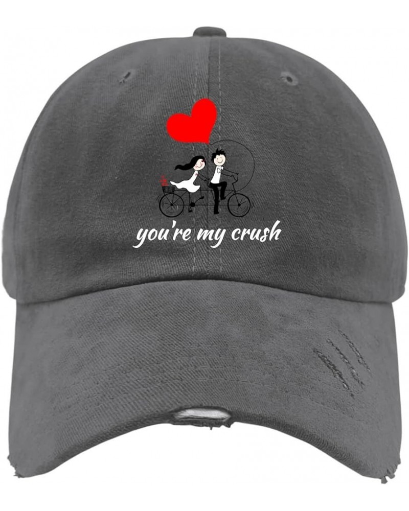 Cool Hats for Men Valentines Day Summer Caps for Women Fashionable Hat Trendy You're My crushh Sun Visor Hat Dark Grey $9.27 ...