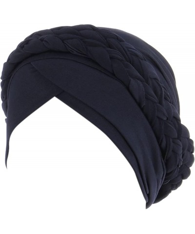 Wrap Hat Cover Head Braid Turban Headwear Ethnic Pre-Tied Cap Bohemian Hair Baseball Caps Max 1 Hat Navy-2 $11.23 Skullies & ...