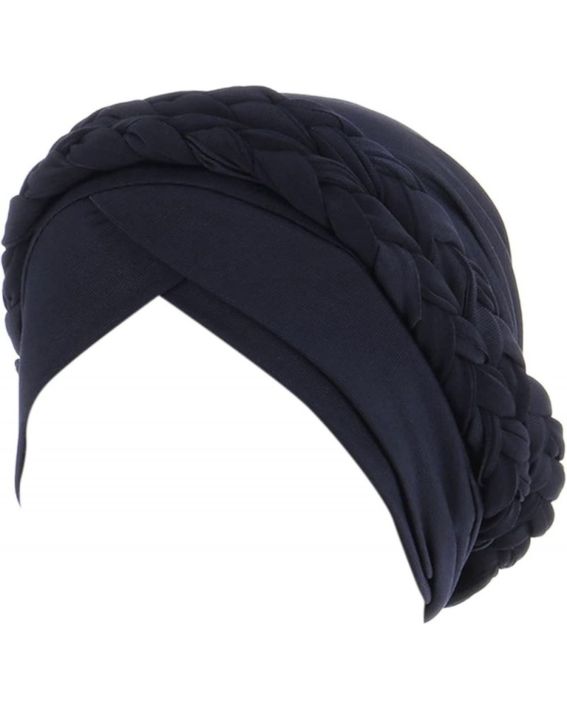 Wrap Hat Cover Head Braid Turban Headwear Ethnic Pre-Tied Cap Bohemian Hair Baseball Caps Max 1 Hat Navy-2 $11.23 Skullies & ...